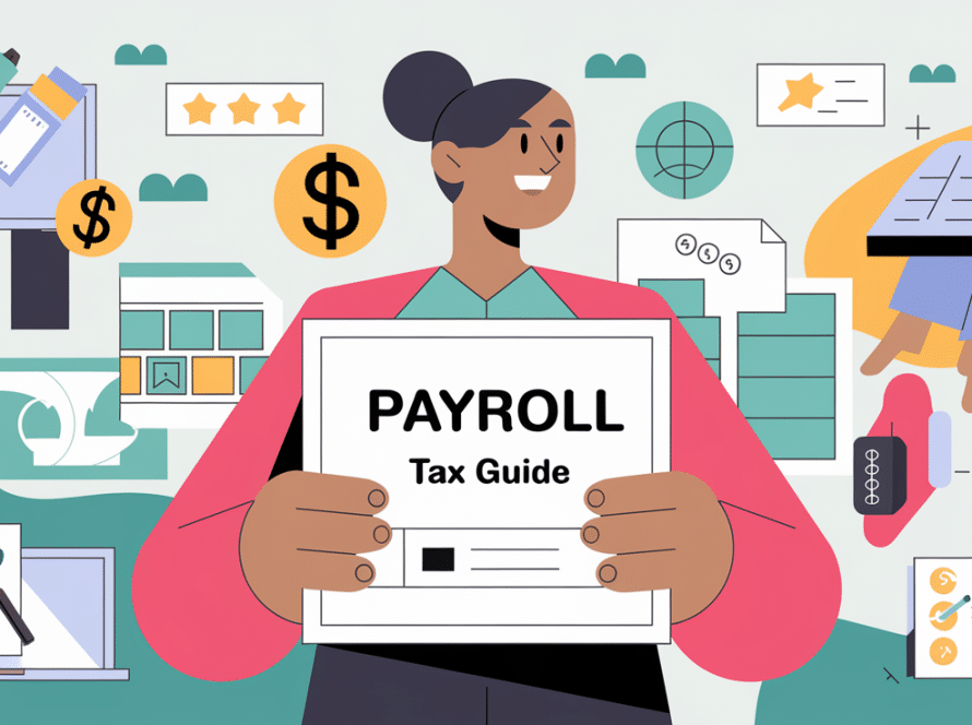 A small business owner confidently managing payroll taxes.