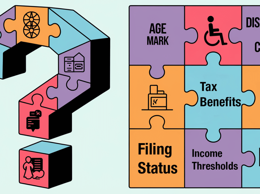 A block illustration with a question mark made of puzzle pieces, representing the Disability Tax Credit eligibility criteria.