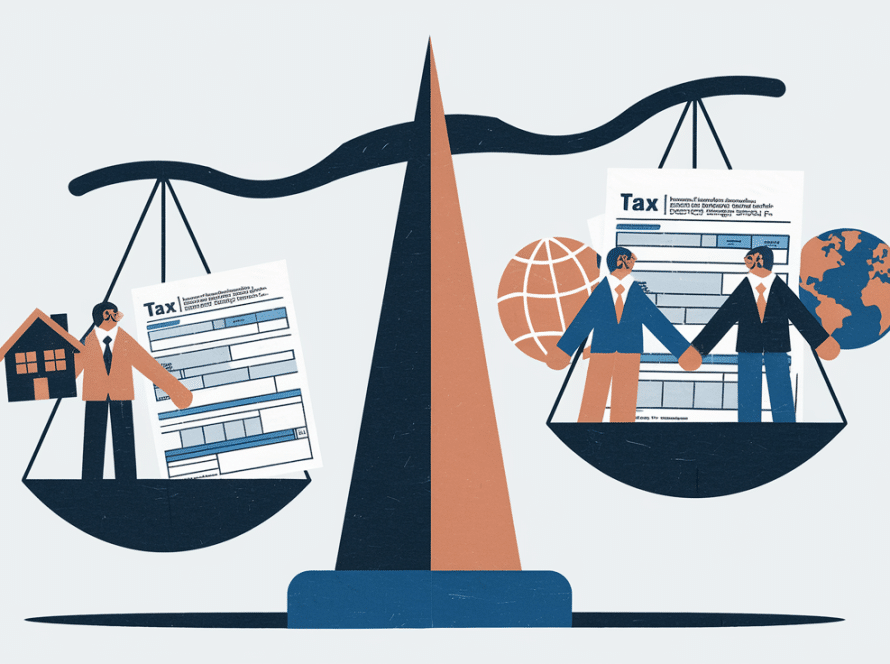 A scale with two sides, one labeled "MFS" and the other "MFJ," visually comparing the two filing statuses.