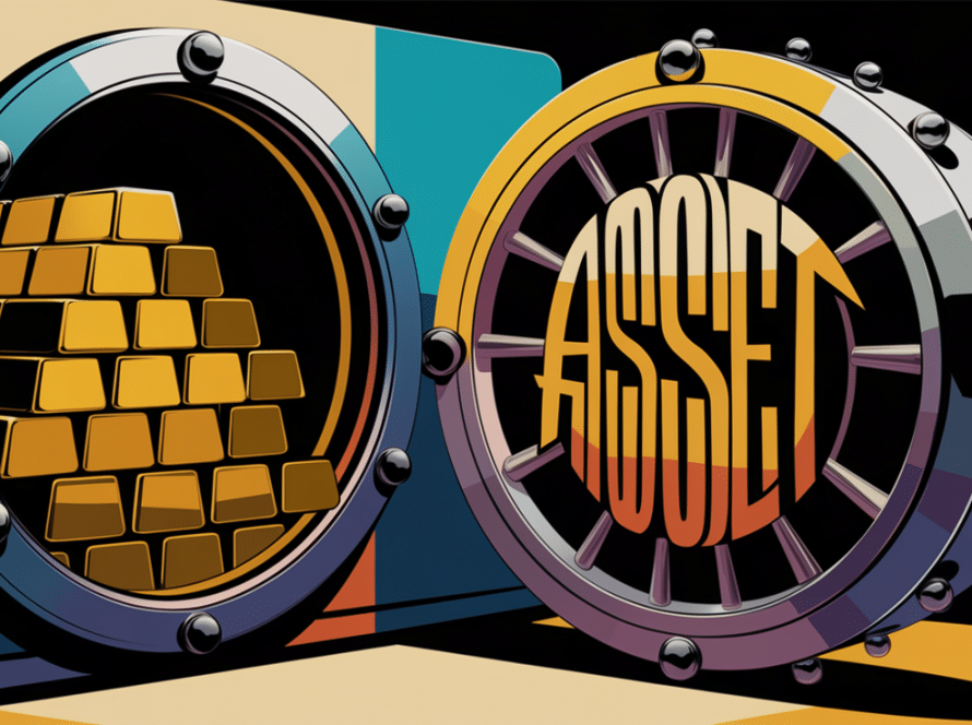 A vault door opening to reveal gold bars, symbolizing secured assets.