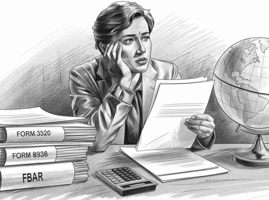 A scientific illustration of a flowchart outlining the process of reporting foreign inheritance.